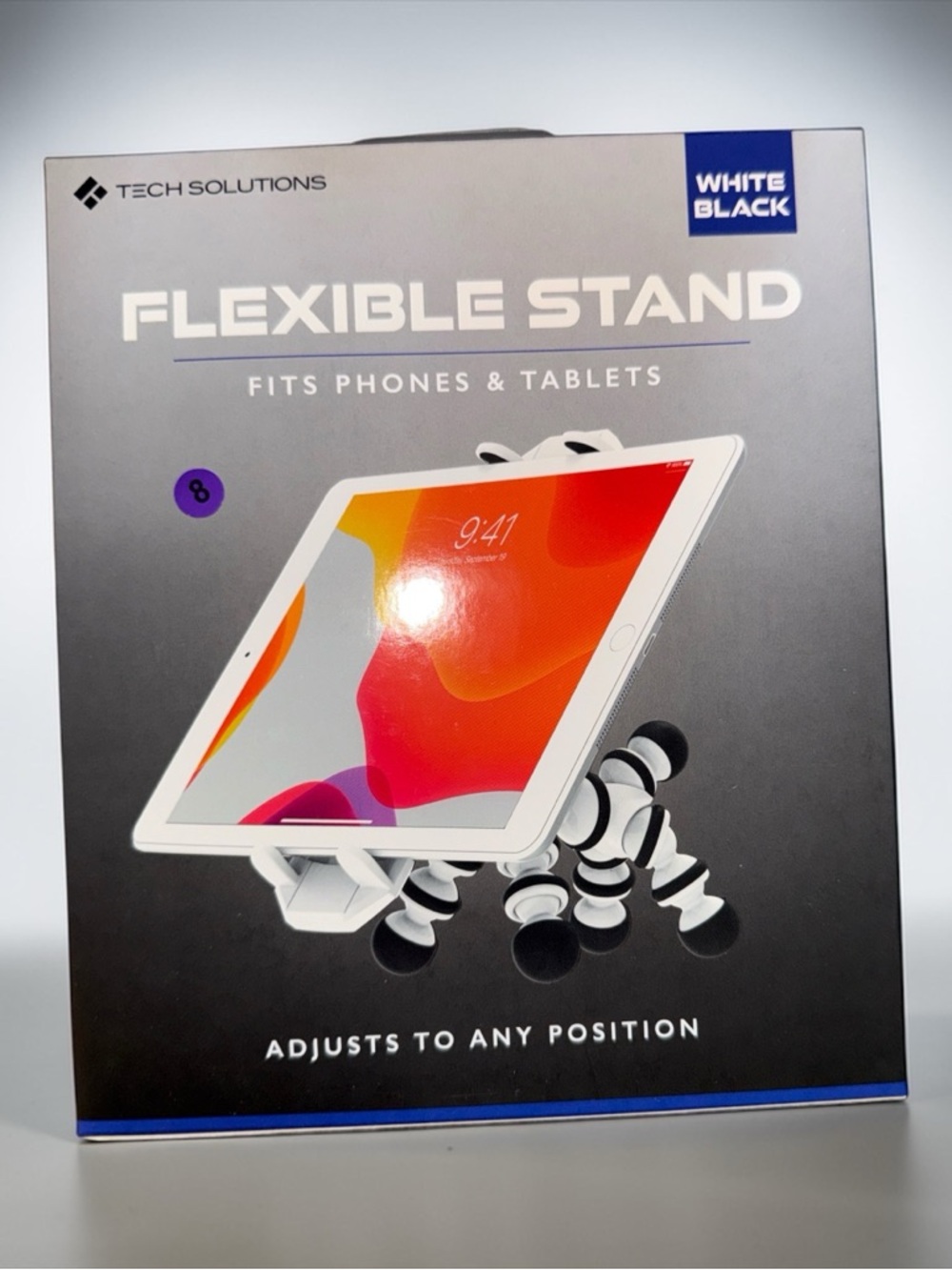 Flexible Tablet & Phone Stand - White & Black